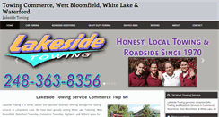 Desktop Screenshot of lakesidetowingmi.com
