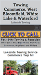 Mobile Screenshot of lakesidetowingmi.com